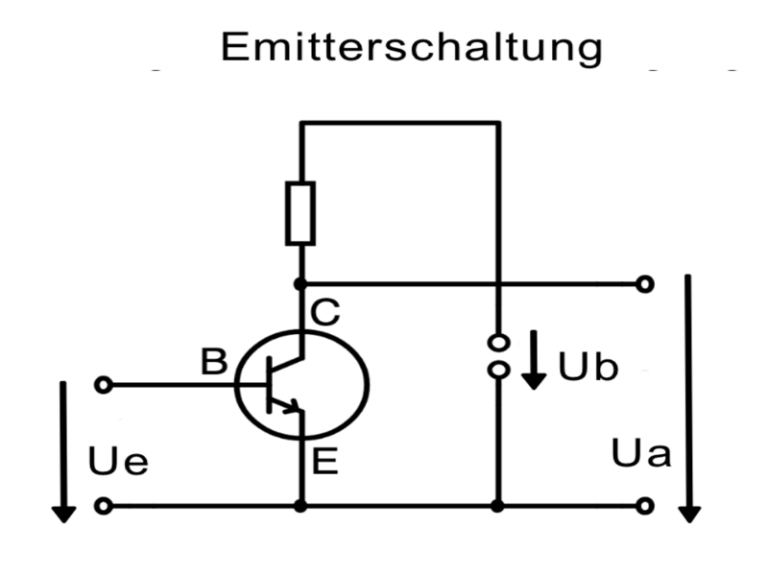 Emitterschaltung eines Transistors