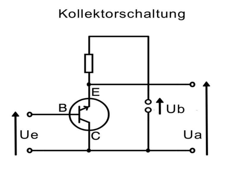 Kollektorschaltung eines Transistors